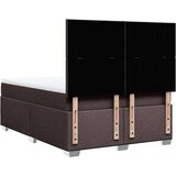 vidaXL Box spring postelja z vzmetnico temno rjav 140x190 cm blago, (21321438) | Shoptok.si