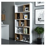 Hanah home polica za knjige box white walnut Cene