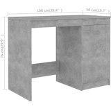  Radni stol siva boja betona 140 x 50 x 76 cm konstruirano drvo | shoptok.hr