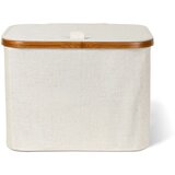 Bigso Kremno bela tekstilna škatla za shranjevanje s pokrovom 40,5x33x30 cm Bamboo/Linen – | Shoptok.si