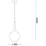 Ideal Lux luster na sajli kalique 1xE27/42W/230V prečnik 18 cm zadimljeno bež | Eponuda.com