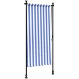  Vanjska roleta plavo-bijela 100 x 270 cm od tkanine i čelika | Eponuda.com