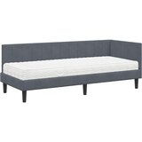  Kutni krevetni okvir s madracem 2 kom. Tamnosiva 80 x 200 cm | Shoptok.si