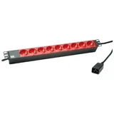333.937 power extension 2 m 9 AC outlet(s) Indoor Black, Red