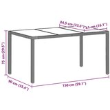  7 komadni vrtni stolni set s jastučićima svijetlosive boje od poli ratan | shoptok.hr