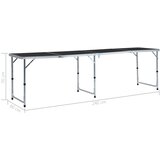  Sklopivi stol za kampiranje sivi aluminijski 240 x 60 cm | shoptok.hr
