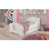 ADRK Furniture Otroška postelja Ximena s potiskom - 70x140 cm + predal
