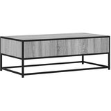  Stolić za kavu siva boja hrasta 100x50x35 cm od drva i metala | shoptok.hr