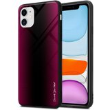 Cadorabo Ohišje, združljiv z Apple - Stripe Optics v Crimson Pink - Zaščitni pokrov iz silikona TPU in hrbta iz kaljenega stekla, (20578673) | Shoptok.si
