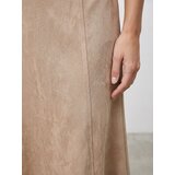 Sinsay Midi suknja od imitacije brušene kože | shoptok.hr