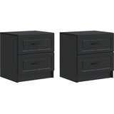  Noćni ormar 2 pcs Crna 43 x 34 5 x 44 5 cm Konstruirano drvo | shoptok.hr
