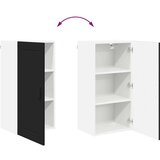 vidaXL Stenska kuhinjska omarica Črna 40 x 31 x 80 cm Konstruiran les | Shoptok.si