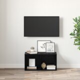 vidaXL TV omarica s shranjevanjem Črni hrast Konstruiran les | Shoptok.si