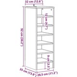 vidaXL ormarić za cipele staro drvo 32x35x92 cm konstruirano drvo | shoptok.hr