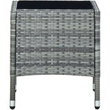 vidaXL vrtna miza siva 40x40x45 cm poli ratan Cene