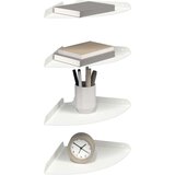  Lebdeća polica s policom s pohranom 4 pcs Bijeli 24 x 24 x 2 cm - Bijeli 24 cm 4 | shoptok.hr