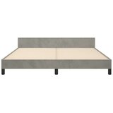  Okvir za krevet s uzglavljem svjetlosivi 180x200 cm baršunasti | shoptok.hr