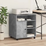  Stalak za pisač s kotačima betonska siva 60 x 50 x 67 cm | shoptok.hr