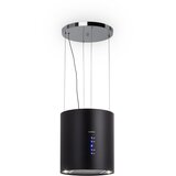 Klarstein Barett, otočna napa, Ø 35 cm, recirkulacija 522 m³/h, LED, filter s aktivnim ugljenom, crna | shoptok.hr