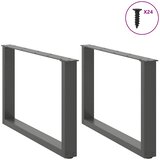  Noge za klub stolić U-oblik 2 kom antracit 60 x (42-43) cm čelik | shoptok.hr