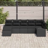  Sjedeća garnitura za vrt 7 kom. Crna [Sintetički]: Poli Ratan 289 x 124 x 85 cm | Shoptok.si