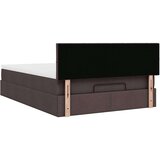  Otomanska postelja z vzmetnico rjav 140x190 cm blago, (22053146) | Shoptok.si