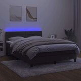  Box spring s madracem LED tamnosivi 140x190 cm baršun | shoptok.hr