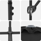 vidaXL Vrtni nadstrešek Črna Velike Jeklo s prašnim premazom | Shoptok.si