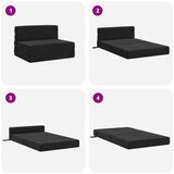 SK Zložljiv kavč postelja Črna 70 x 80 x 60 cm Blago, (5000300744) | Shoptok.si