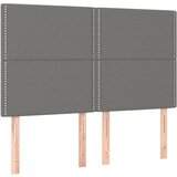 Maison Chic Posteljno vzglavje - Vzglavna omarica 4 kosa temno siv 72x5x78/88 cm blago, (22077130) Cene
