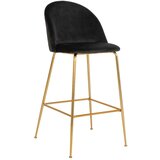 House Nordic Črni žametni barski stoli v kompletu 2 ks 108 cm Lausanne – Cene