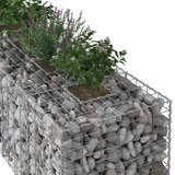  Gabionska dvignjena postelja 2 pcs srebrna 260 x 60 x 55 cm, (5000218400) | Shoptok.si