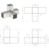 vidaXL spojnici za stupove u x-obliku 4 kom pocinčani metal 71 x 71 mm | shoptok.hr