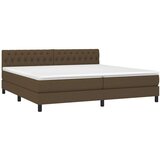  box spring s madracem LED tamnosmeđi 200x200 cm tkanina | shoptok.hr