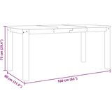  Blagovaonski stol Panama 160x80x75 cm od masivne borovine | shoptok.hr