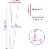  Noge s ukosnicama za stolić za kavu 4 kom. antracit 42 cm puni čelik | shoptok.hr