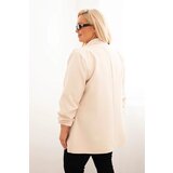 Kesi Włoski Plus Size elegant women's jacket beige | Shoptok.si