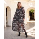 Resti Black and beige patterned women's maxi dress | Shoptok.si