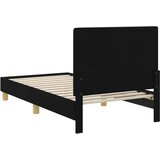 Otroški posteljni okvir z vznožjem Črna 80 x 160 cm blago, (5000104594) | Shoptok.si