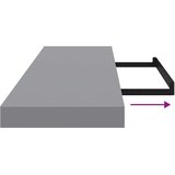  Plutajuća zidna polica siva 90 x 23,5 x 3,8 cm MDF | shoptok.hr