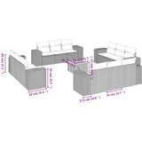  13-dijelni set vrtnih sofa s jastucima poliratan Bež | shoptok.hr