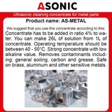 Asonic as-metal-1 koncentrat za čišćenje za ultrazvučne kade ( u10158 ) | ePonuda.com