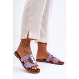 Boto Stylish Slippers With Mirrored Decoration Violet Deep Breath | Eponuda.ba