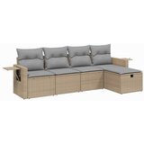  5-dijelni set vrtnih sofa s jastucima bež od poliratana | shoptok.hr