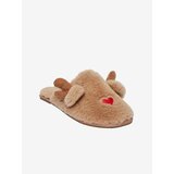 Pieces Brown Women's Home Slippers Futte - Women's Cene