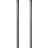 vidaXL Ograjni stebri 2 pcs Siva 100 cm Jeklo s prašnim premazom | Shoptok.si