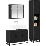  Set namještaja za kupaonicu 3 kom. Crni hrast Konstruirano drvo Crna 90 x 33 x 60 cm | Shoptok.si