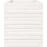  Vrtno cvetlično korito belo 90x40x45,5 cm trdna borovina | Shoptok.si
