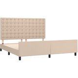  Okvir za krevet s uzglavljem cappuccina 160x200 cm umjetna kože | Shoptok.si