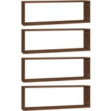 Maison Chic 4 kosi Stenske kockaste police - Stenske Police - Viseče police rjav hrast 80x15x26,5cm inž. les, (21794182) | Shoptok.si